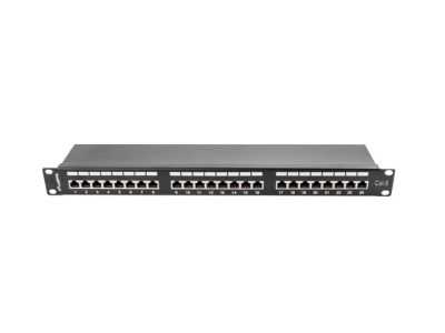 Пач панел Lanberg patch panel 24 port 1U CAT.6 shielded, black
