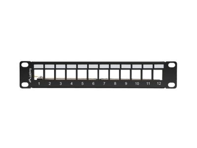 Пач панел Lanberg patch panel blank 12 port 1U 10" ftp for keystone modules black v2