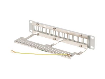 Пач панел Lanberg patch panel blank 12 port 1U 10" ftp for keystone modules grey v2