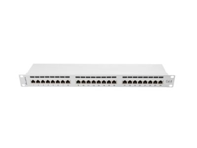 Пач панел Lanberg patch panel 24 port 1U CAT.6 shielded, grey