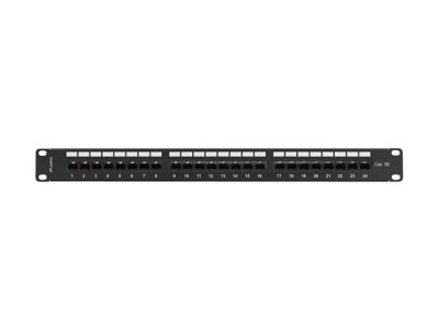 Пач панел Lanberg patch panel 24 port 1U 19" CAT.5e utp with cable organizer black