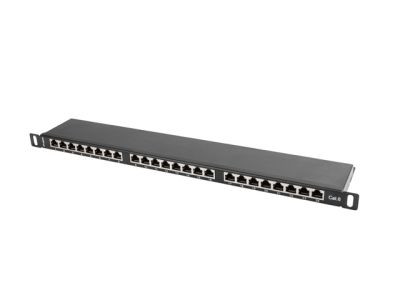 Пач панел Lanberg patch panel 24 port 0.5U CAT.6 shielded, black
