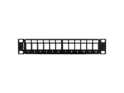 Пач панел Lanberg patch panel blank 12 port 1U with organizer for keystone modules black