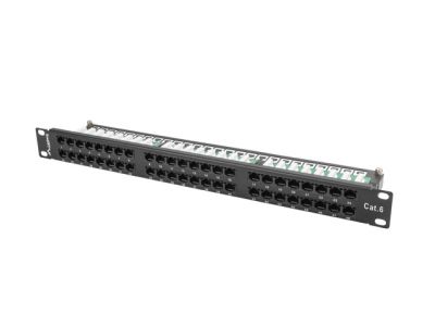 Пач панел Lanberg patch panel 48 port 1U CAT.6, black