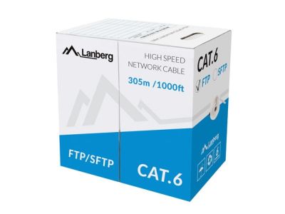 Кабел Lanberg Lan Cable FTP Cat.5e 305m Solid CU CPR Fluke Passed Grey