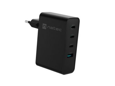 Адаптер Natec USB Charger Ribera 3X USB-C + 1x USB-A 100W, Black