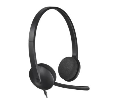 Слушалки Logitech H340 USB Computer Headset, Black