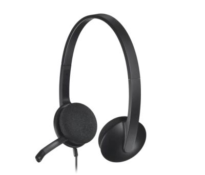 Слушалки Logitech H340 USB Computer Headset, Black