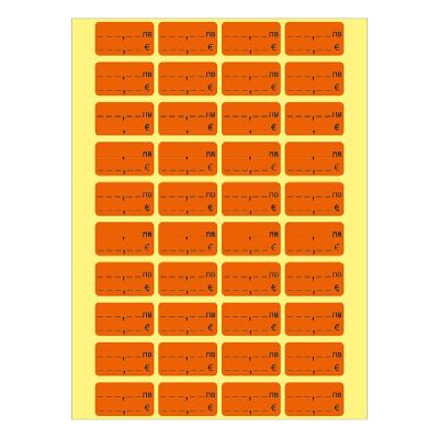 Етикети за цени лв. / EUR 28х16 mm 50л.х40ет./бандерол Оранжеви