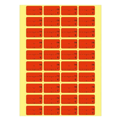 Етикети за цени лв. / EUR 28х16 mm 50л.х40ет./бандерол Червени