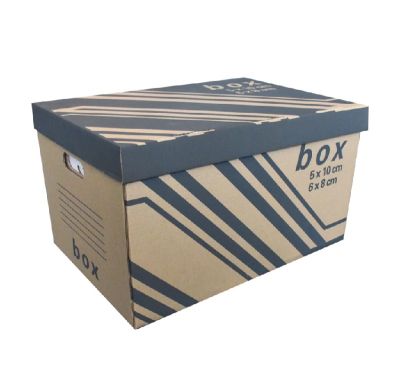 Кашон за класьори и архивни кутии Fornax Картонен, 522x351x305 mm, Кафяв