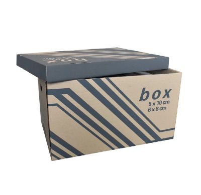 Кашон за класьори и архивни кутии Fornax Картонен, 522x351x305 mm, Кафяв