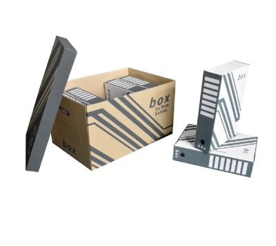 Кашон за класьори и архивни кутии Fornax Картонен, 522x351x305 mm, Кафяв