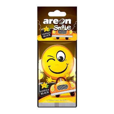 Ароматизатор за кола Ареон Smile Черна Ванилия, хартиен