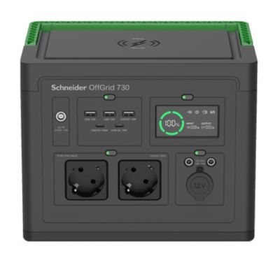 Преносима захранваща станция Schneider OffGrid Portable Power Station 730, 738Wh Lithium-ion, 2 Schuko, Sinewave