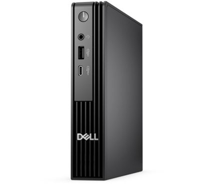 Настолен компютър Dell Pro Micro QCM1250, Intel Core Ultra 5 235 (13 TOPS NPU, 14 cores, up to 5.0GHz), 16 GB: 1 x 16 GB, DDR5, up to 5600 MT/s, 512GB SSD, Integrated Graphics, Wi-Fi 6E, Bulgarian Keyboard&Mouse, 90W, Win 11Pro, 3Y PS