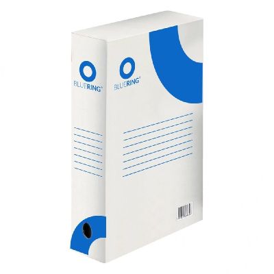 Архивна кутия Bluering Картонена, 350x250x100 mm, Бяла