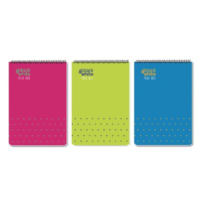 Бележник Black&White Here Mix Меки корици, спирала, A5 80 л. с редове