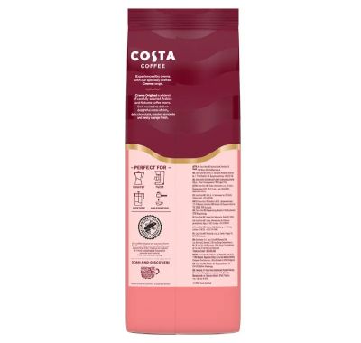 Кафе Costa Coffee Crema Original, зърна 1 kg