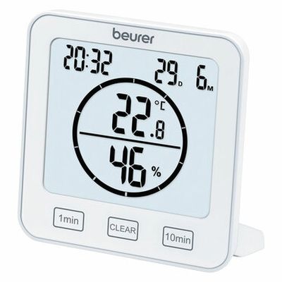Хигрометър Beurer HM 22 thermo hygrometer; displays temperature, relative humidity, date and time; timer function; sensor buttons