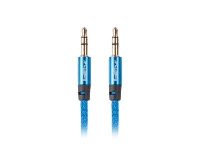 Кабел Lanberg mini jack 3.5mm M/M 3 pin cable 3m, blue premium