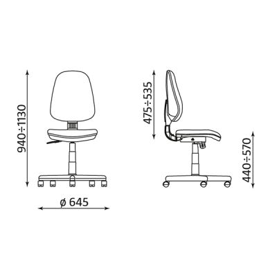 Стол Jupiter GTS Работен, Текстил, Черен
