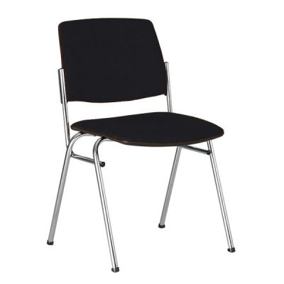 Стол Isit Chrome Посетителски, Текстил, Черен
