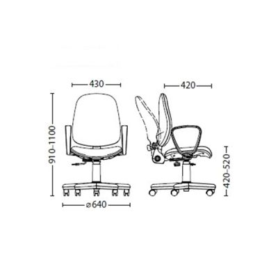 Стол Forex GTP Работен, Текстил, Син