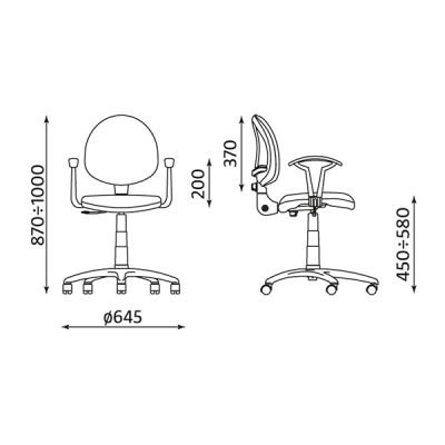 Стол Regal White GTP Работен, Текстил, Син