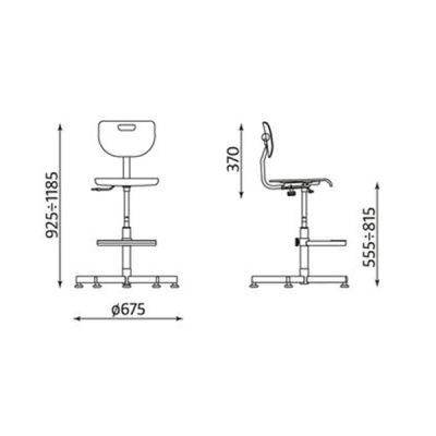 Стол Werek Foot Base Работен, Шперплат, Бук