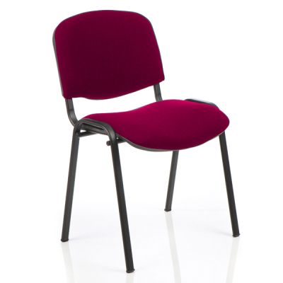 Стол ISO Black Посетителски, Текстил, Бордо