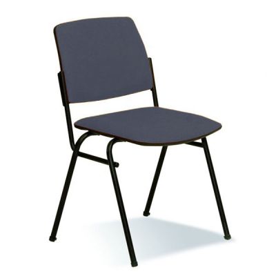 Стол Isit Black Посетителски, Текстил, Сив